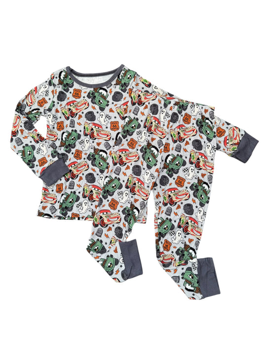 NEW!  Halloween Cars   Ribbed Bamboo PJ