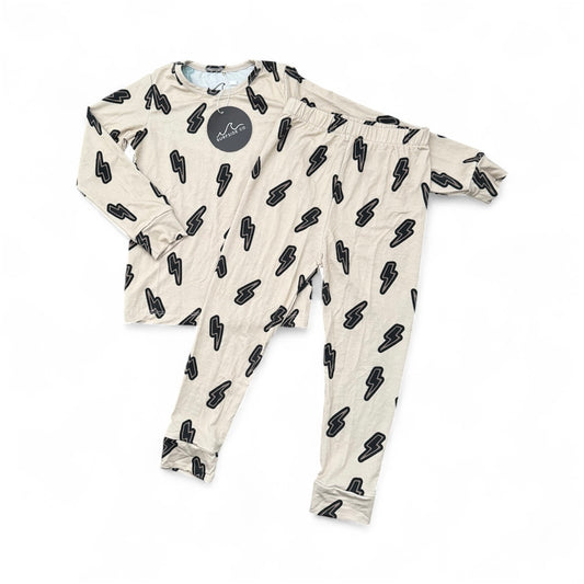 Tan Bolt Long Sleeve Bamboo PJ