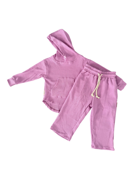 NEW! Plum Straight Leg Waffle Set