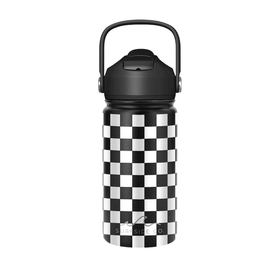 B/W Checks - 12oz Insulated Thermal Cup