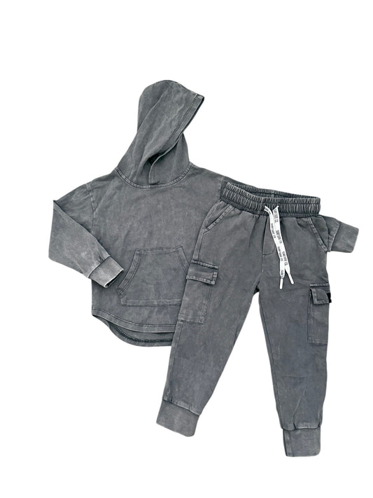 NEW! Stone Gray Acid Wash Cargo Daywear