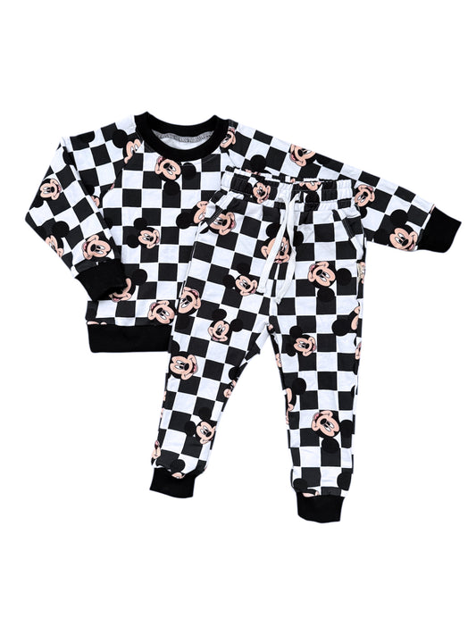 NEW! Checkered Mickey Jam Daywear Jogger Set