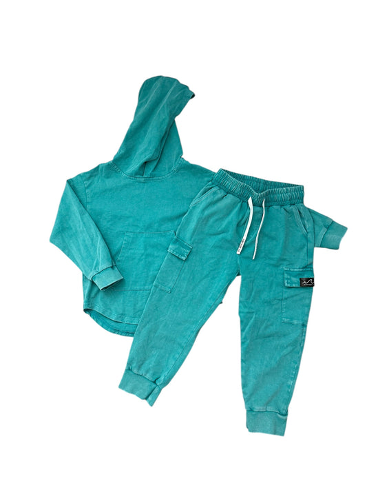 NEW! Teal Acid Wash Cargo Daywear