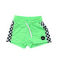 NEW! Neon Green Checkered Hybrid Swim