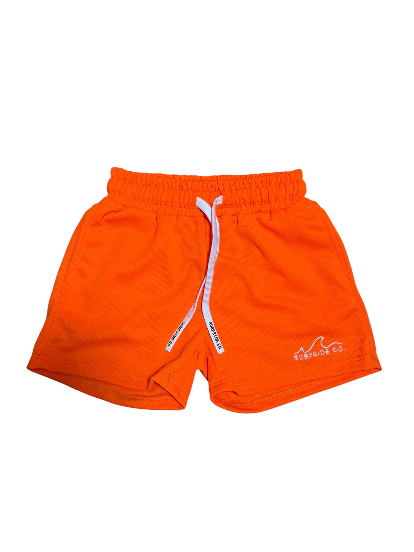 New! Neon Orange Checkered  Athletic Shorts