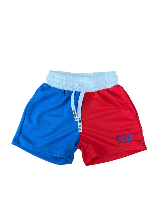 New! USA Two Tone Athletic Shorts