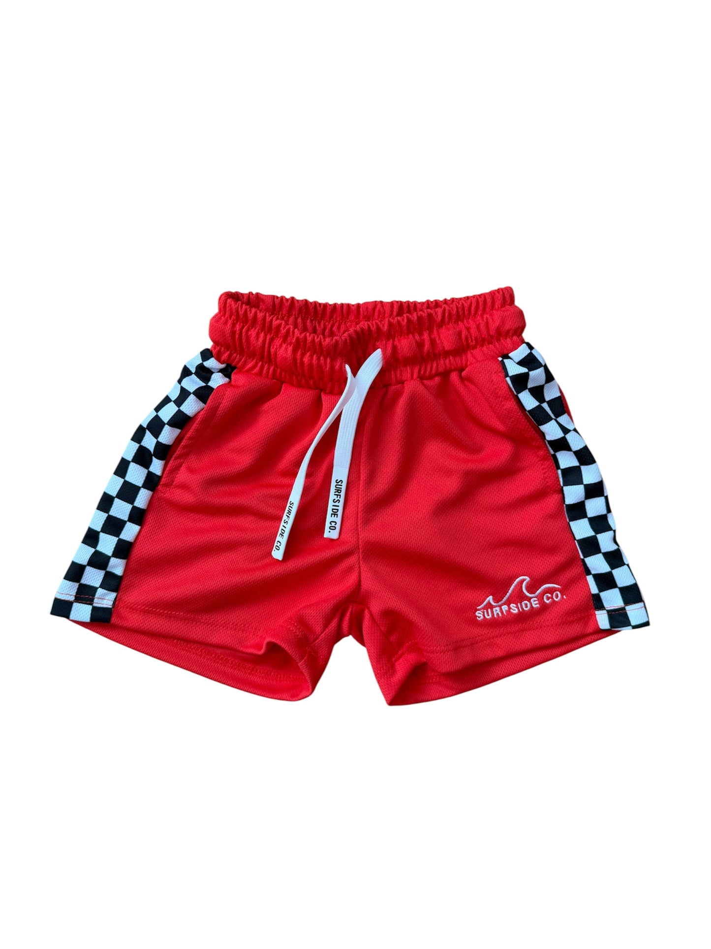 New! Red Checkered Athletic Shorts