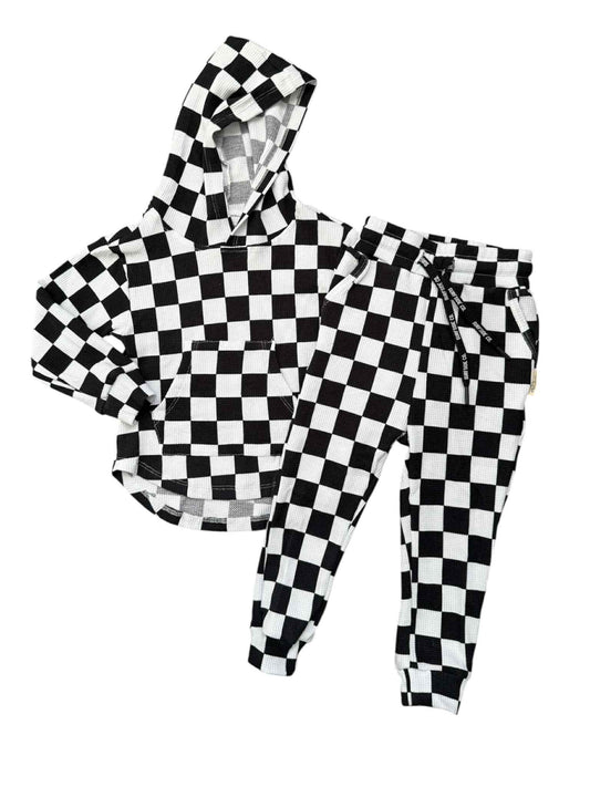 NEW! B/W Checks Waffle Set