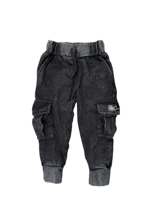 NEW! Black Acid Wash Jogger Sweatpants