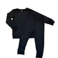 DOORBUSTER! - Black Ribbed Long Sleeve Bamboo PJ