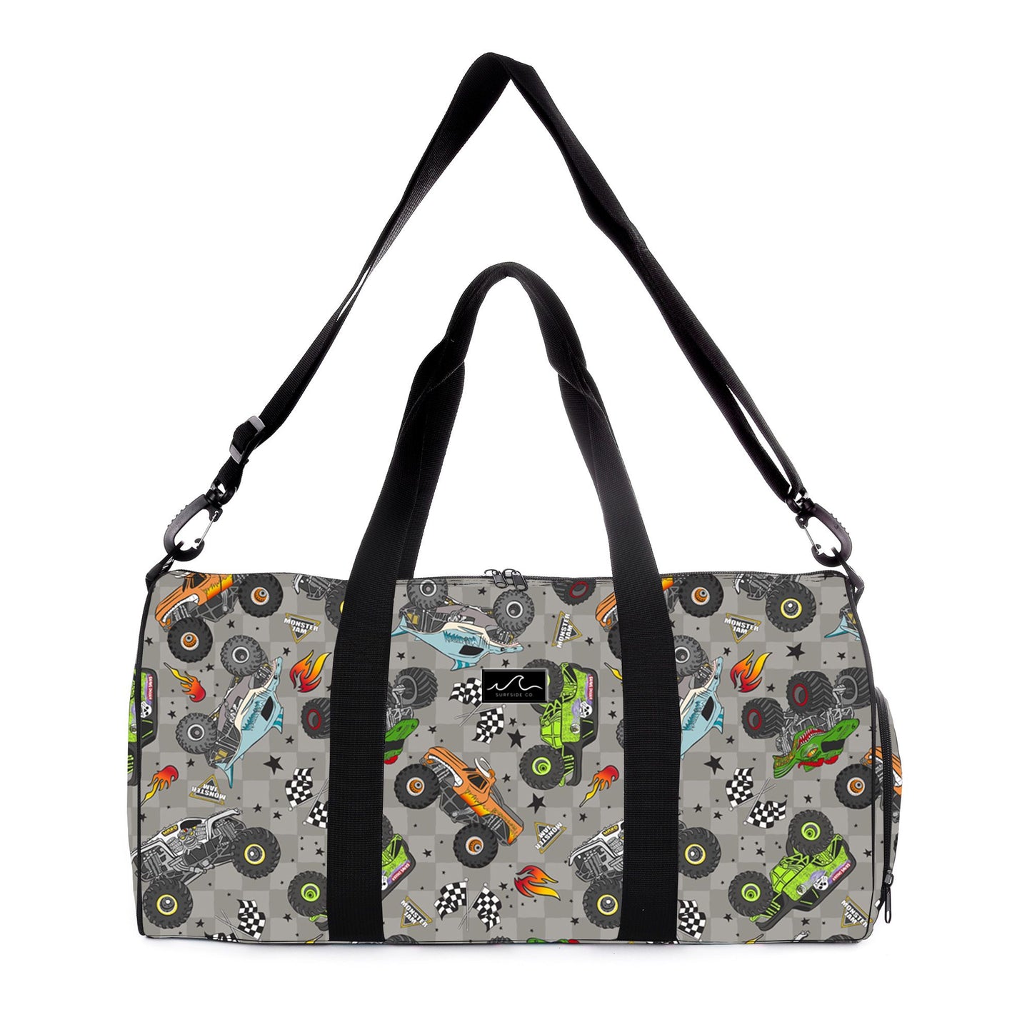 NEW! Checkered Monster Jam Duffle/Weekender Bag
