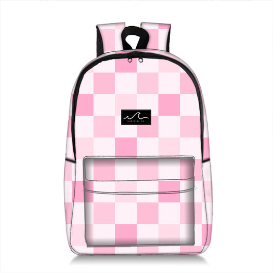 NEW! Pink Check Backpack