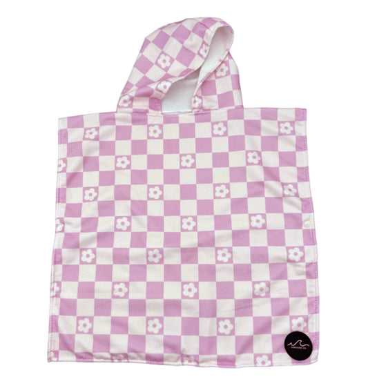 Purple Daisy Hooded Towel/ Poncho